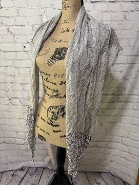 Gauzy 45” x 45” Lightweight Neutral Knit Shawl Scarf